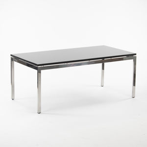 SOLD Granite 2011 Cumberland Meeting Dining Table Desk Black w/ Polished Stainless Base