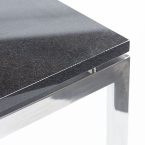 SOLD Granite 2011 Cumberland Meeting Dining Table Desk Black w/ Polished Stainless Base