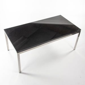 SOLD Granite 2011 Cumberland Meeting Dining Table Desk Black w/ Polished Stainless Base
