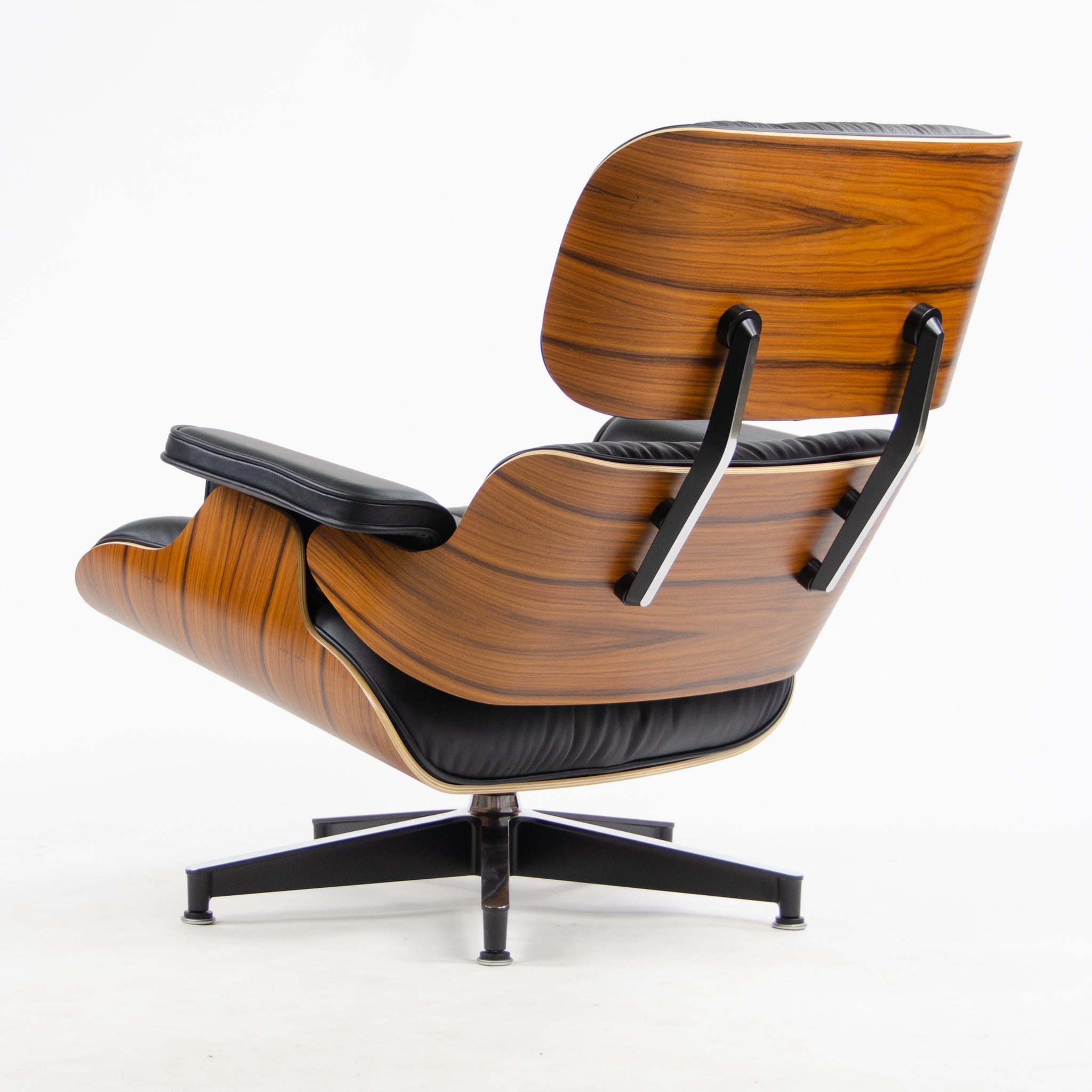 SOLD Eames Herman Miller Lounge Chair & Ottoman Palisander 670 671 Black Leather NEW