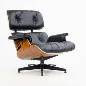 SOLD Eames Herman Miller Lounge Chair & Ottoman Palisander 670 671 Black Leather NEW