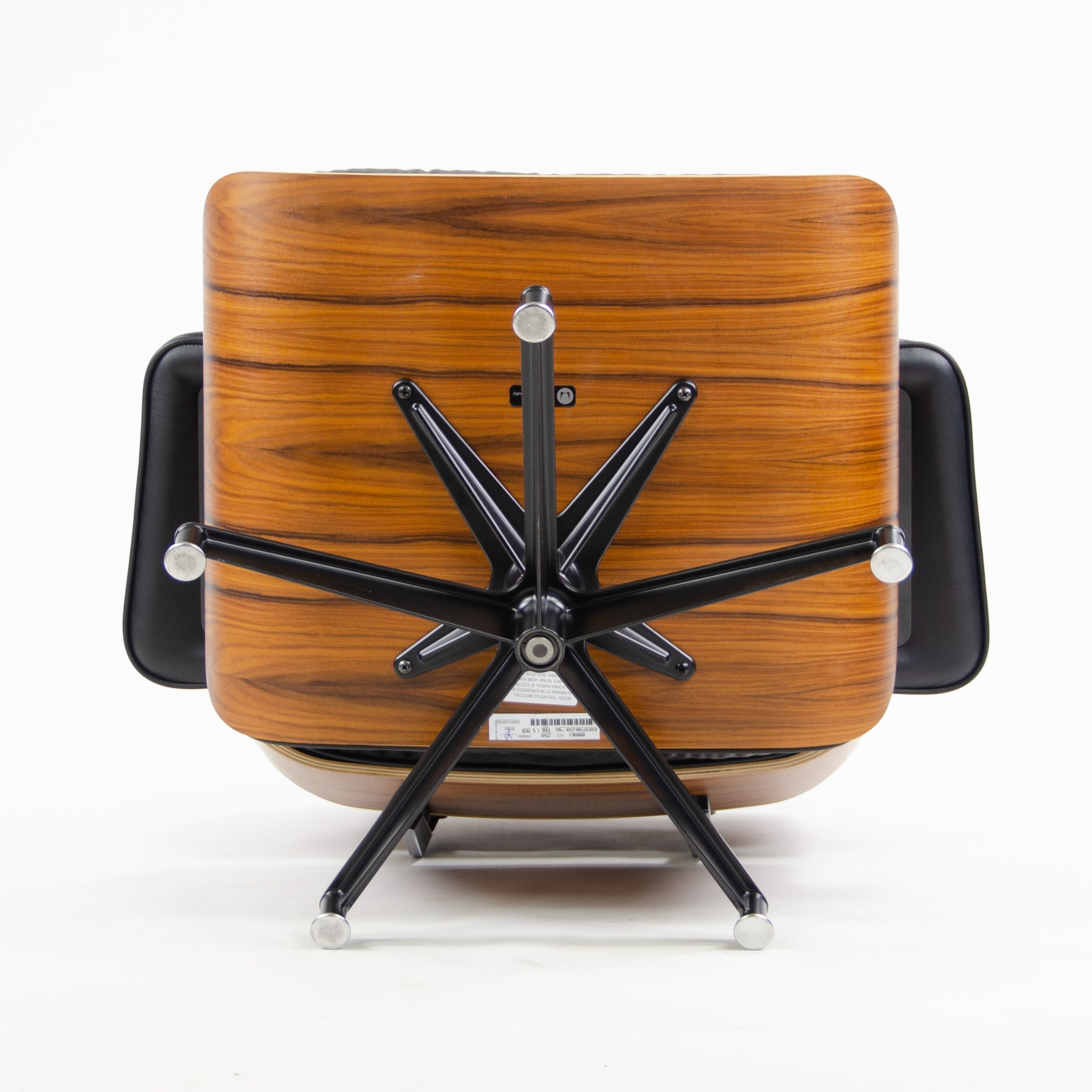 SOLD Eames Herman Miller Lounge Chair & Ottoman Palisander 670 671 Black Leather NEW