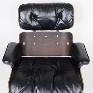 SOLD 1956 Holy Grail Herman Miller Eames Lounge Chair w Swivel Ottoman Boots + 3 Hole