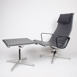 SOLD 1958 PATENT PENDING Eames Herman Miller Aluminum Lounge and Ottoman