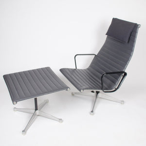 SOLD 1958 PATENT PENDING Eames Herman Miller Aluminum Lounge and Ottoman