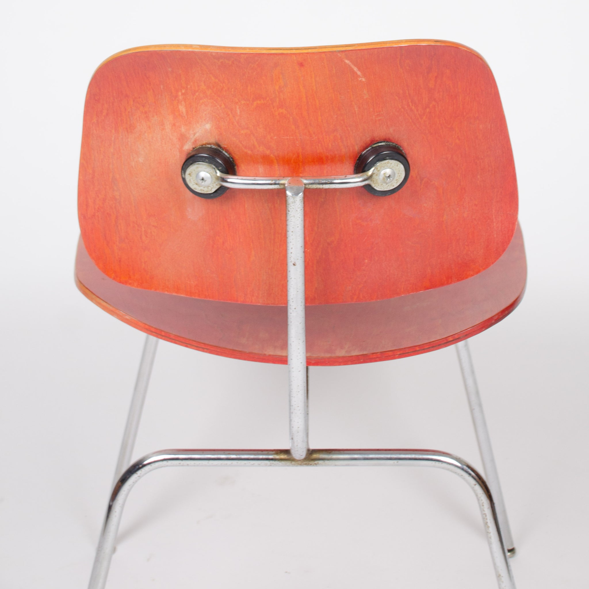 Eames Evans Herman Miller 1940's DCM Dining Chairs Red Aniline Dye 1x Available