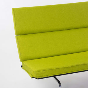 SOLD Herman Miller Eames Vintage Sofa Compact with Lime Green Knoll Upholstery