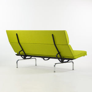 SOLD Herman Miller Eames Vintage Sofa Compact with Lime Green Knoll Upholstery