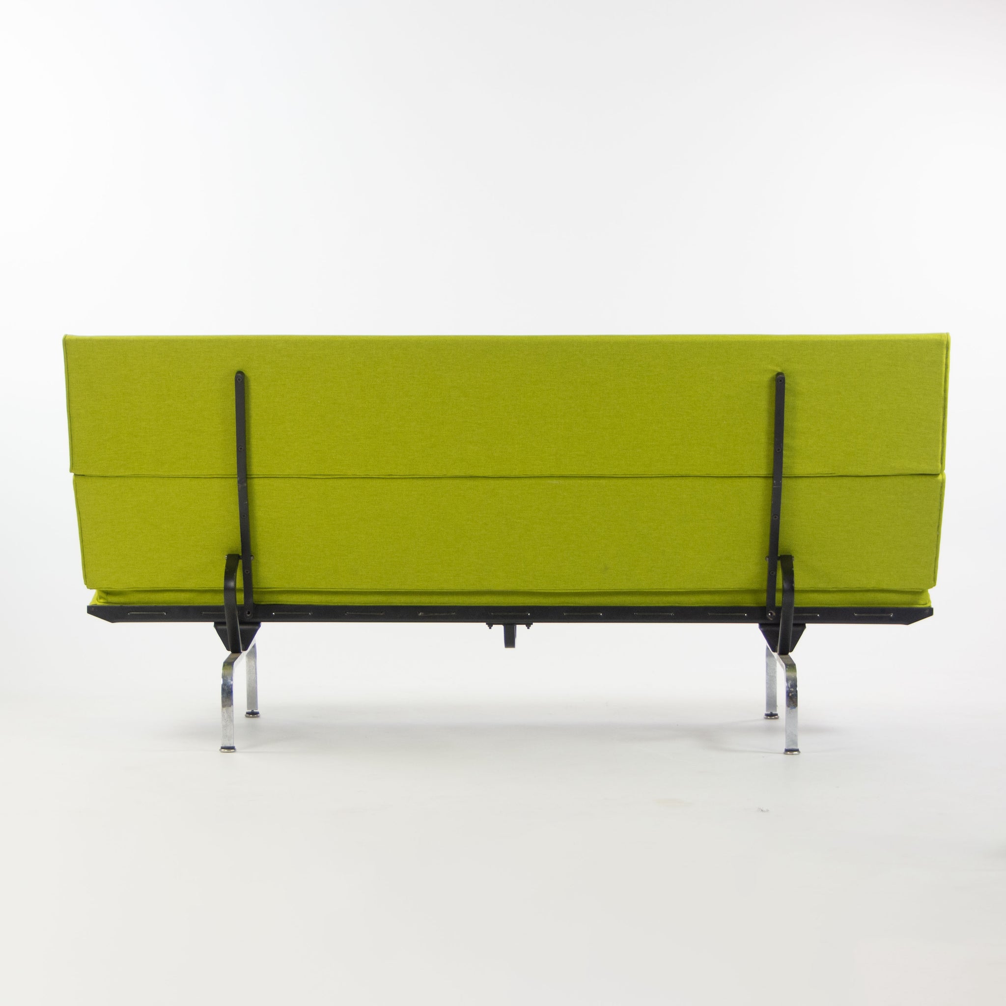 SOLD Herman Miller Eames Vintage Sofa Compact with Lime Green Knoll Upholstery