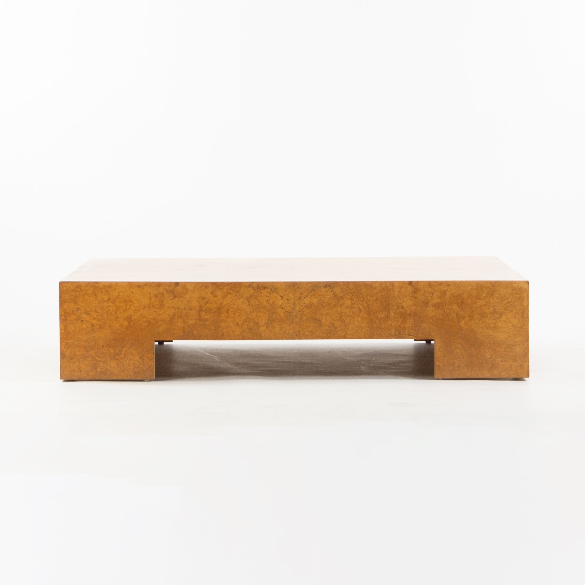 SOLD Milo Baughman for Thayer Coggin 1970's Cocktail Coffee Table Maple Burled Wood