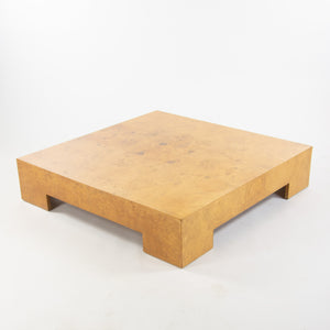 SOLD Milo Baughman for Thayer Coggin 1970's Cocktail Coffee Table Maple Burled Wood