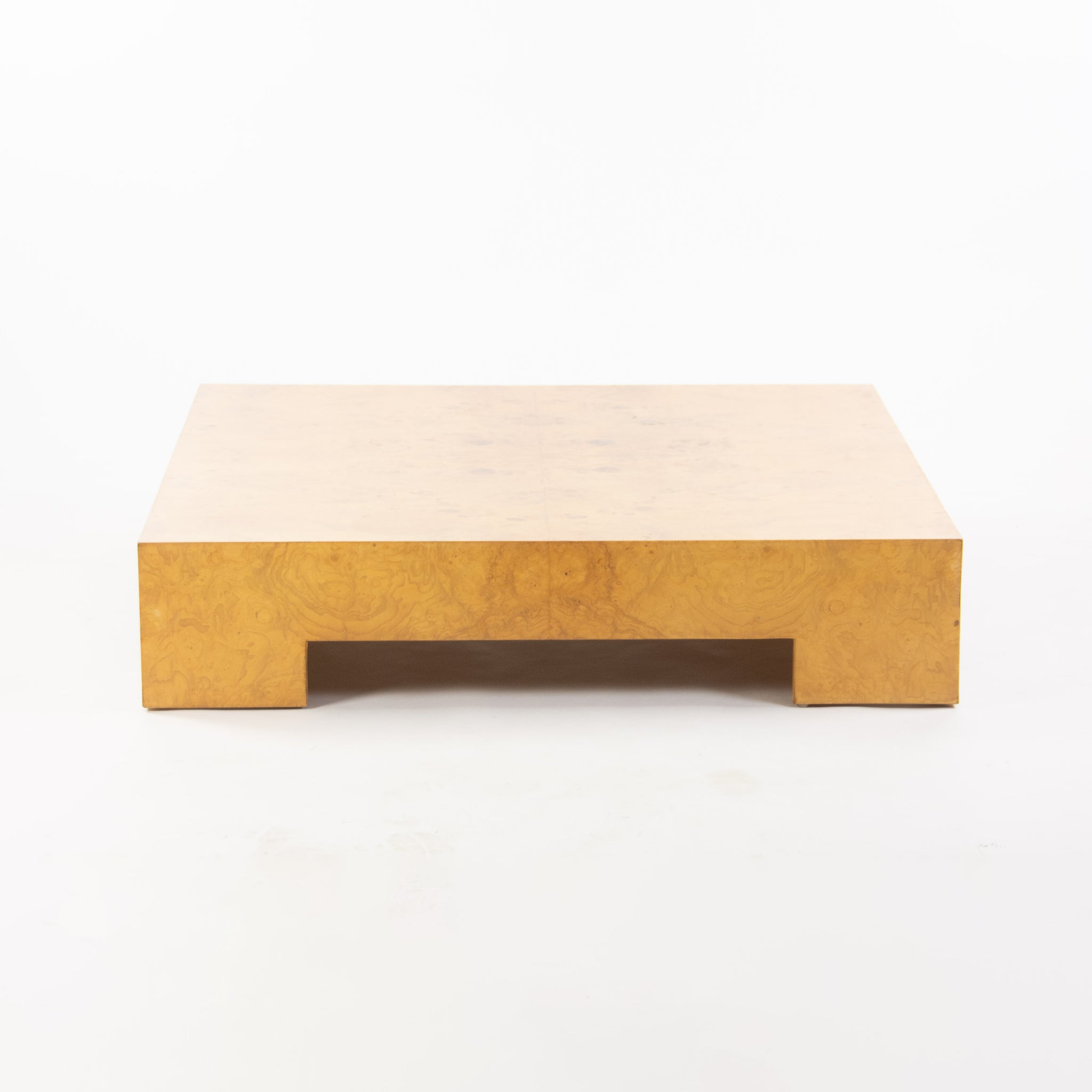 SOLD Milo Baughman for Thayer Coggin 1970's Cocktail Coffee Table Maple Burled Wood