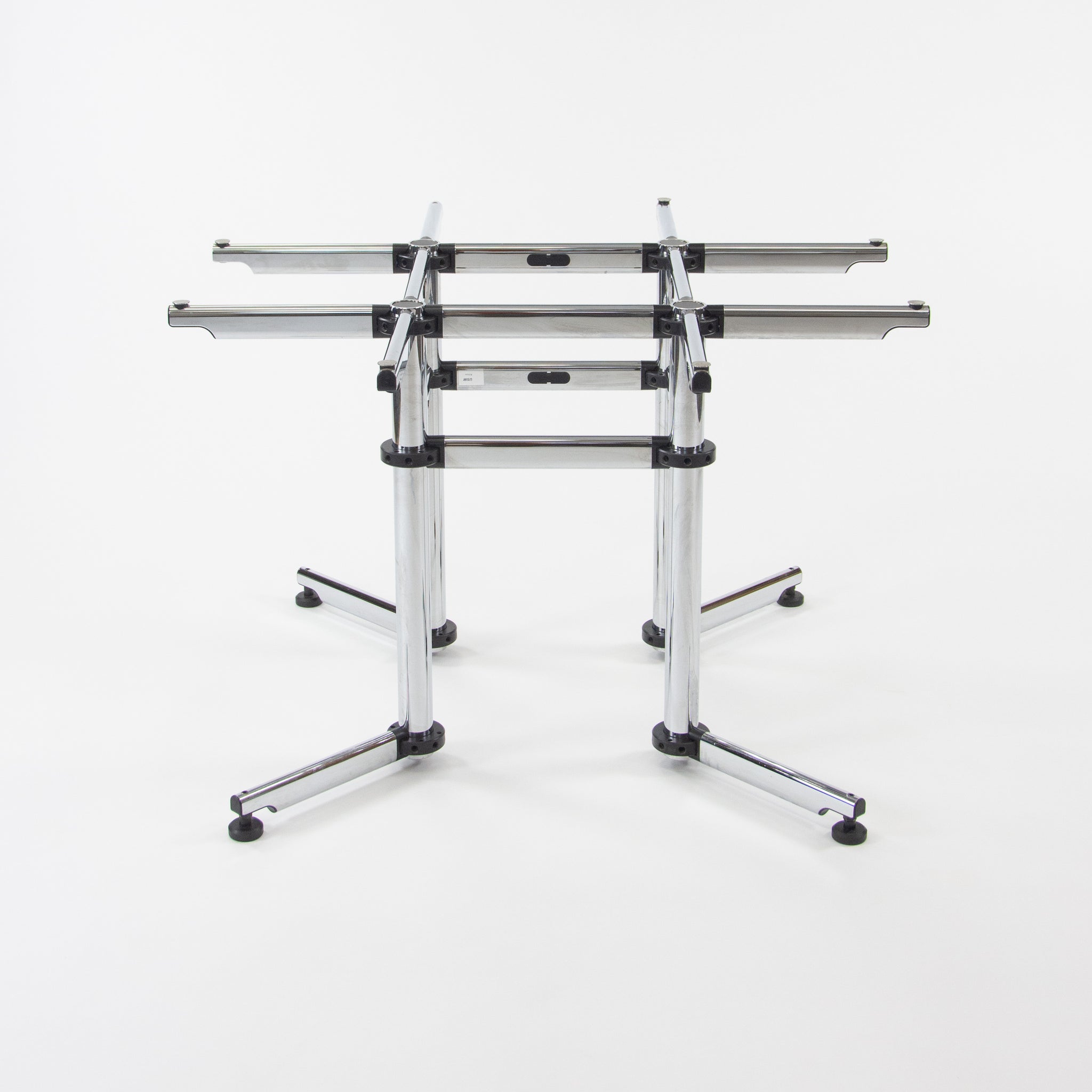 SOLD 2000s Kitos by USM Haller 60 Inch Round Black Marble Meeting Conference Office Table