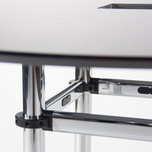 SOLD 2000s Kitos by USM Haller 60 Inch Round Black Marble Meeting Conference Office Table