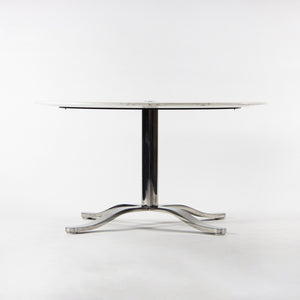 Nicos Zographos White Marble Stainless Alpha Dining Conference Table