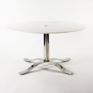 Nicos Zographos White Marble Stainless Alpha Dining Conference Table