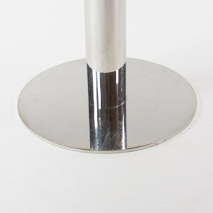 SOLD Nicos Zographos Round Beige Marble Stainless Conference Dining Table