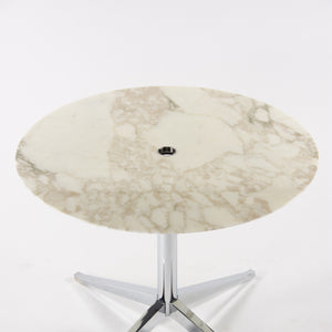 Florence Knoll Round Calacatta Gold Marble Cafe Side Office Meeting Table