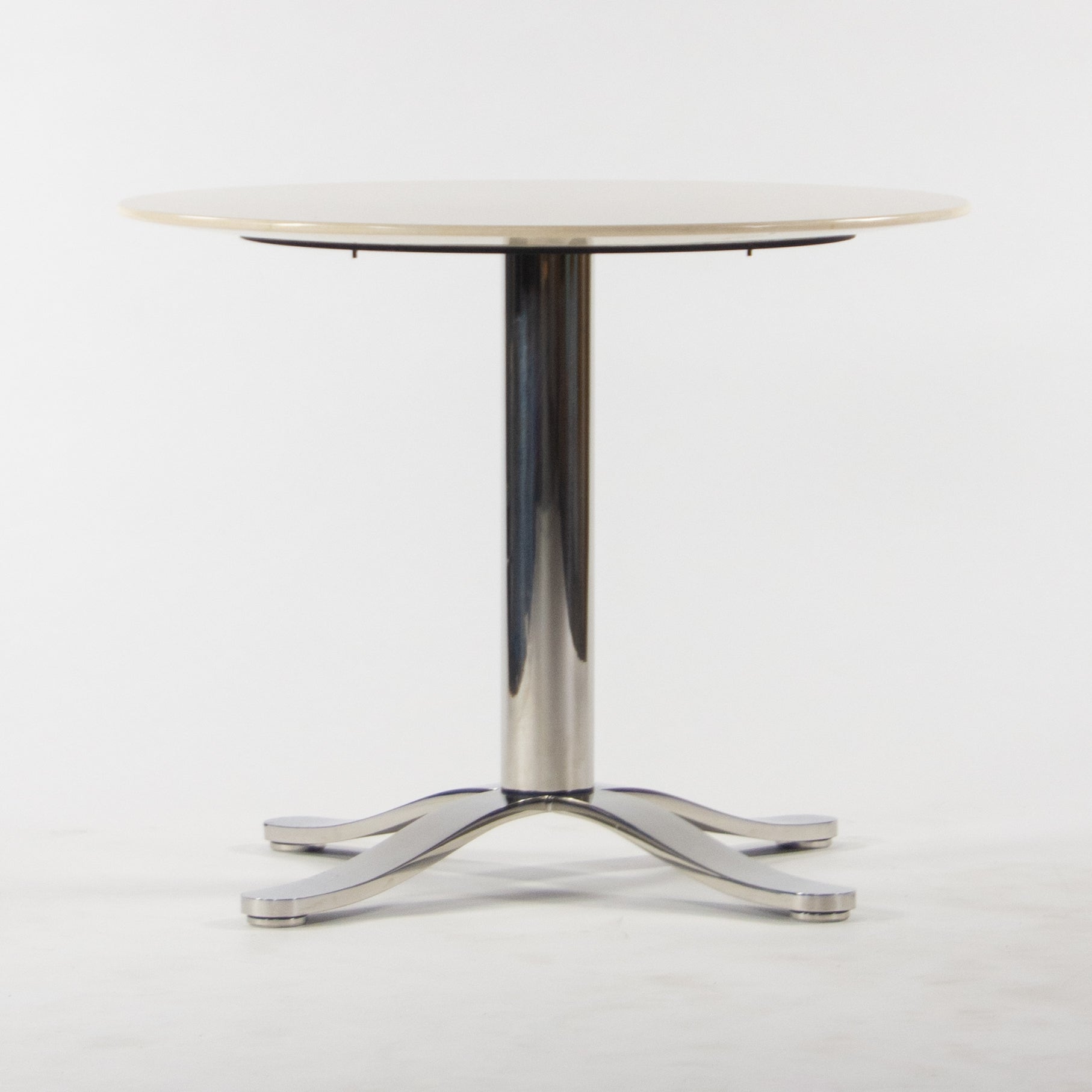SOLD Nicos Zographos Beige Marble Round Meeting Cafe Office Table