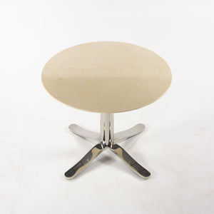 SOLD Nicos Zographos Beige Marble Round Meeting Cafe Office Table
