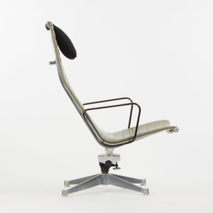 SOLD 1958 Herman Miller Patent Pending Eames Aluminum Group Lounge Chair & Ottoman Green Naugahyde