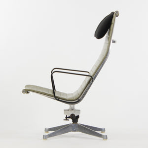 SOLD 1958 Herman Miller Patent Pending Eames Aluminum Group Lounge Chair & Ottoman Green Naugahyde