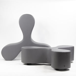 SOLD SANAA for Vitra Flower Bench with Gray Upholstery, 4 Available