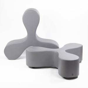 SOLD SANAA for Vitra Flower Bench with Gray Upholstery, 4 Available