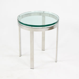 Nicos Zographos Designs Limited Glass Stainless Side Table