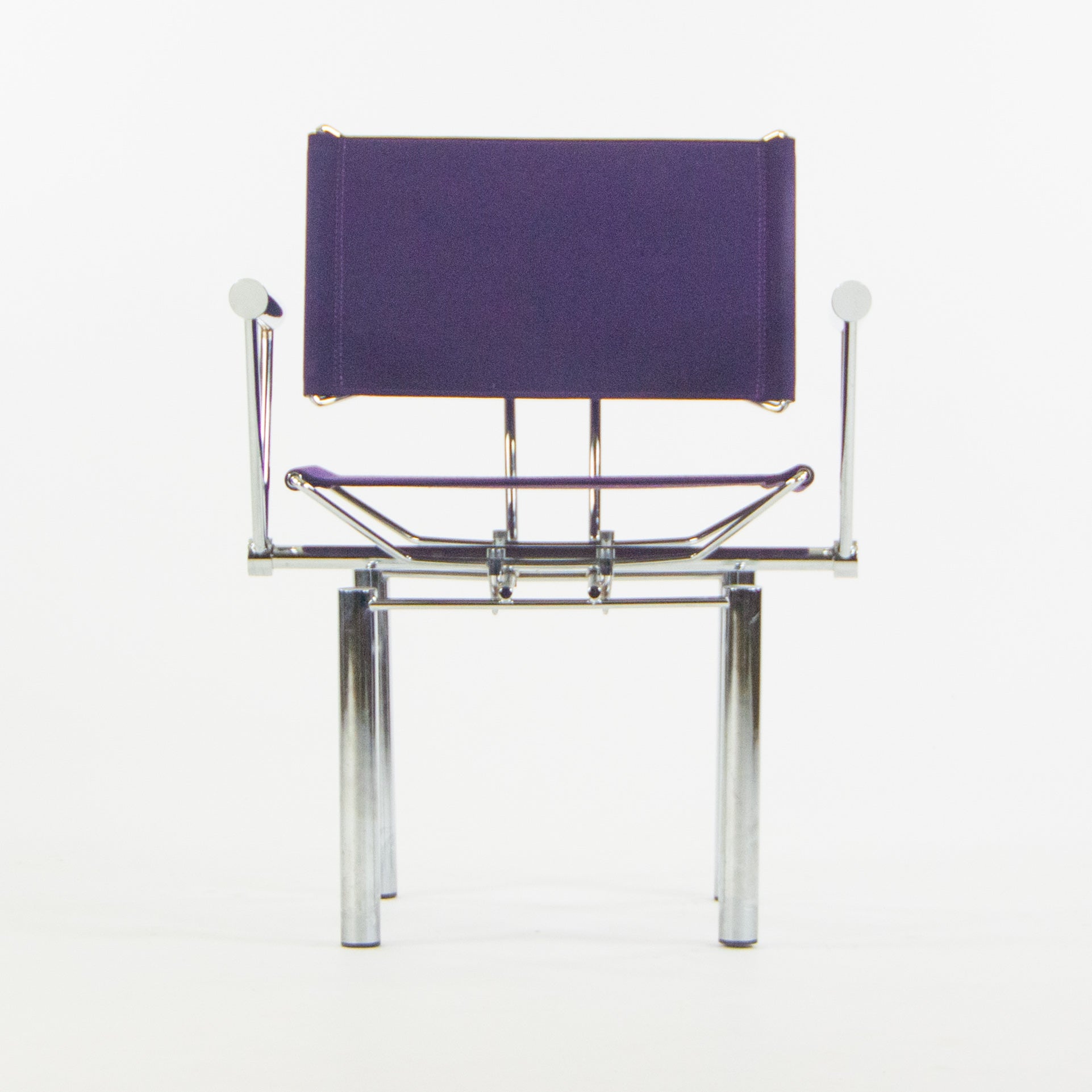 SOLD 1980s Hans Ullrich Bitsch for Kusch+Co Dining Side Chairs Purple Fabric Pair