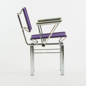 SOLD 1980s Hans Ullrich Bitsch for Kusch+Co Dining Side Chairs Purple Fabric Pair