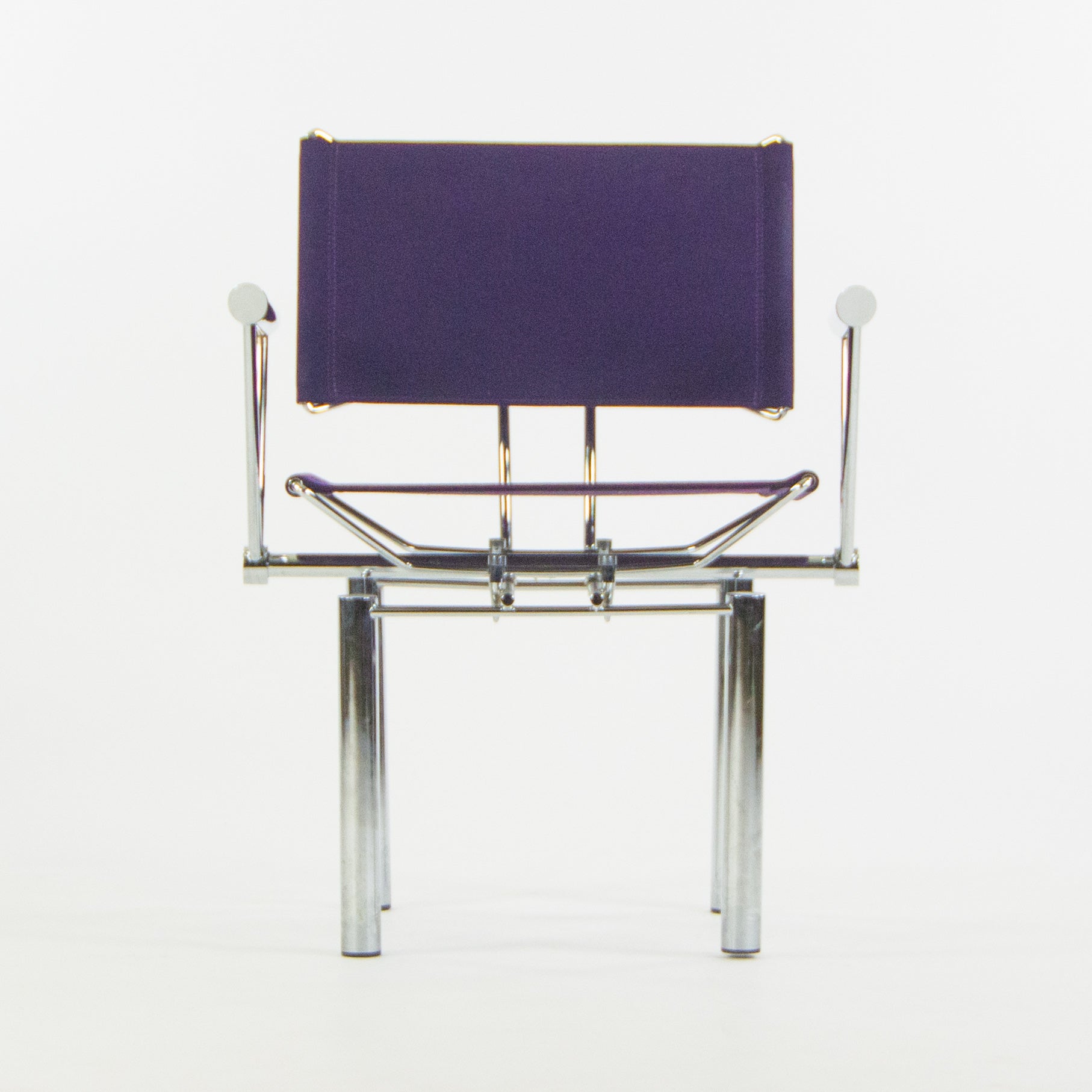 SOLD 1980s Hans Ullrich Bitsch for Kusch+Co Dining Side Chairs Purple Fabric Pair