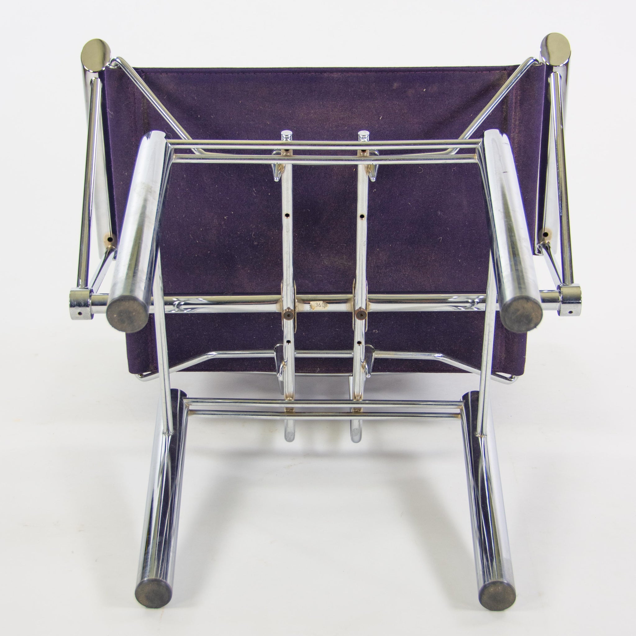 SOLD 1980s Hans Ullrich Bitsch for Kusch+Co Dining Side Chairs Purple Fabric Pair