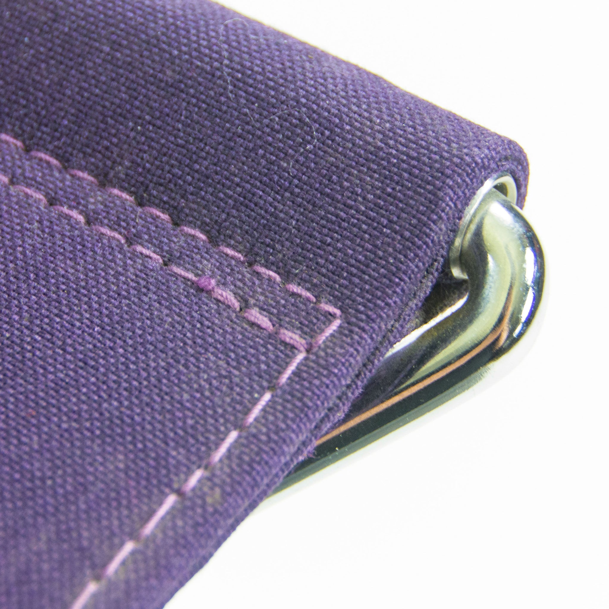 SOLD 1980s Hans Ullrich Bitsch for Kusch+Co Dining Side Chairs Purple Fabric Pair