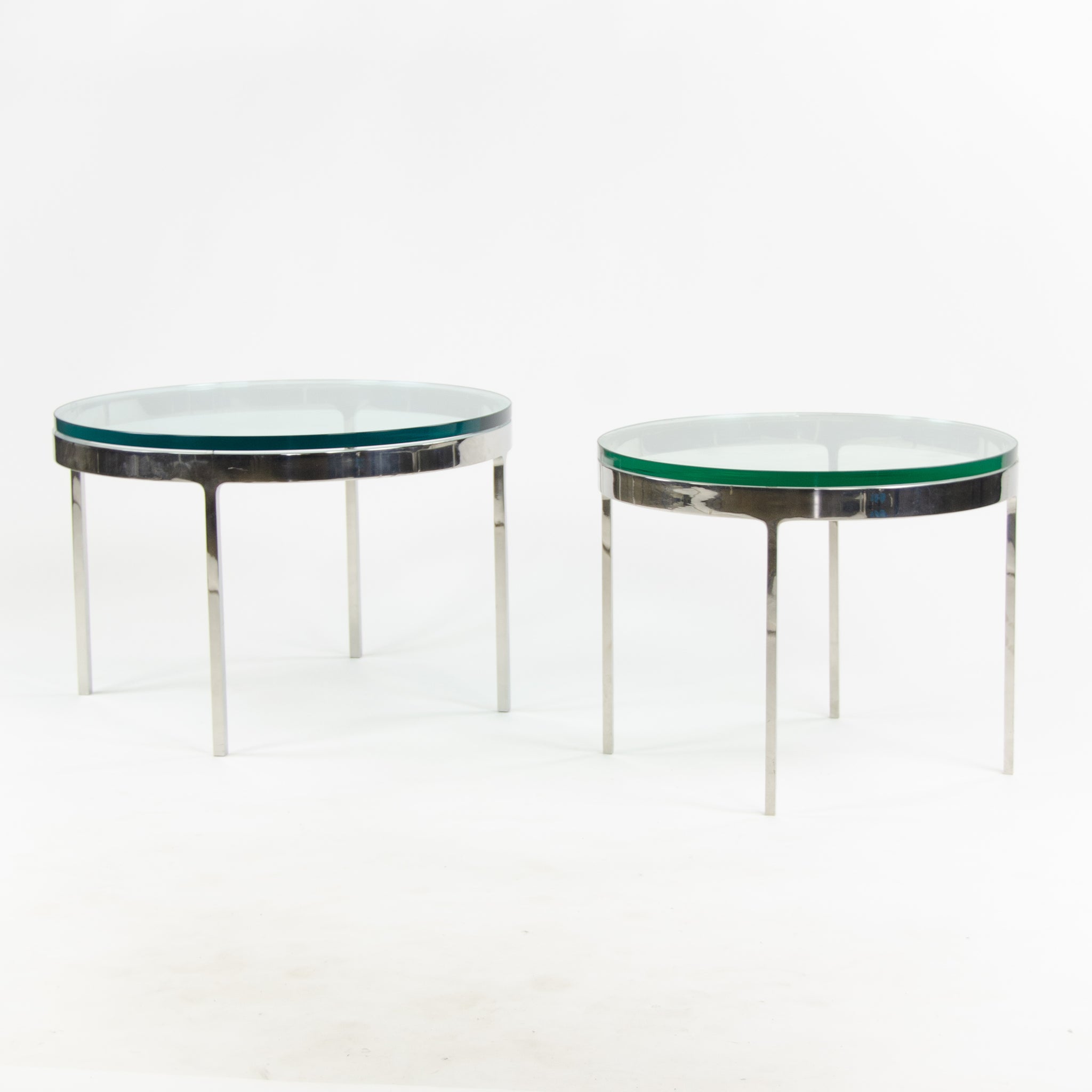 SOLD Nicos Zographos Designs Limited Stainless Cocktail End Table