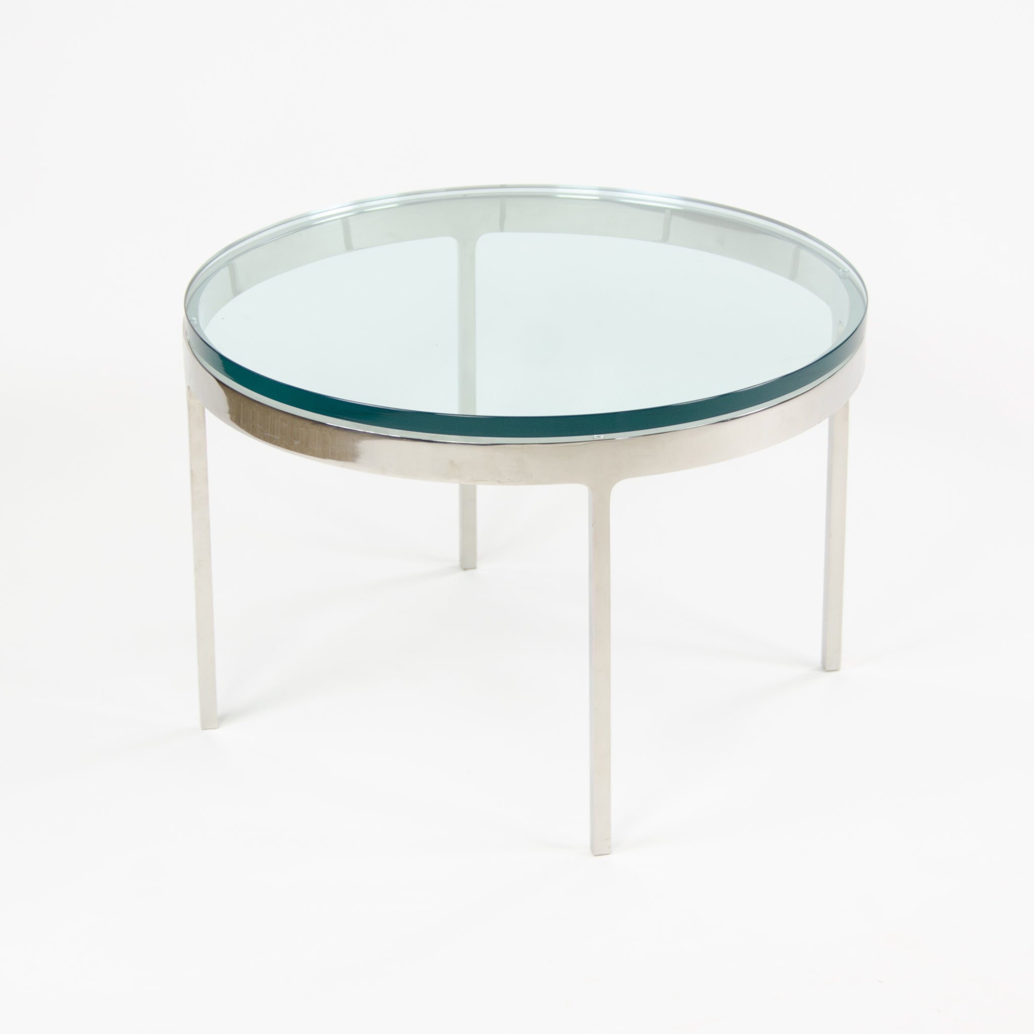 SOLD Nicos Zographos Designs Limited Stainless Cocktail End Table