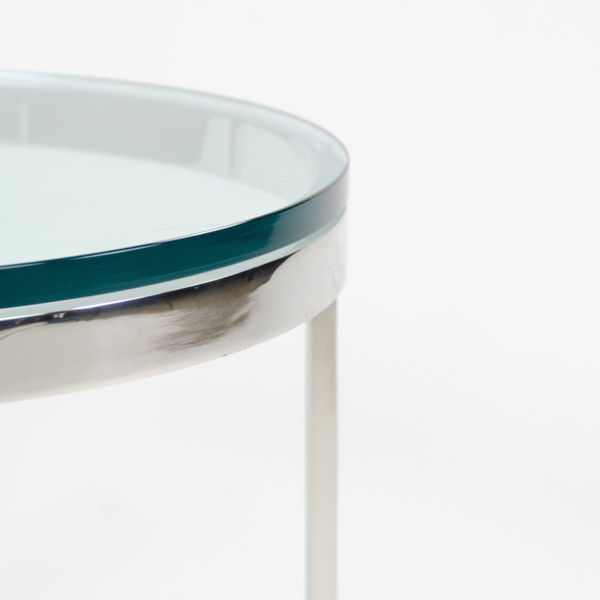 SOLD Nicos Zographos Designs Limited Stainless Cocktail End Table