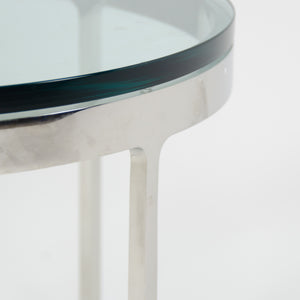 SOLD Nicos Zographos Designs Limited Stainless Cocktail End Table