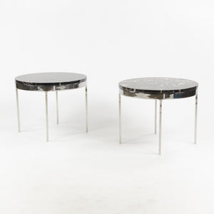 SOLD Nicos Zographos Designs Limited Stainless Marble Side Table