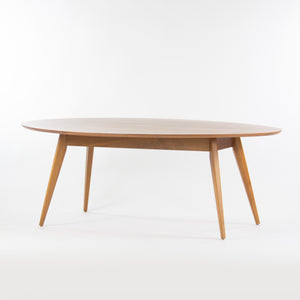 Custom Jens Risom Knoll 78 in Oval Walnut Dining Conference Table