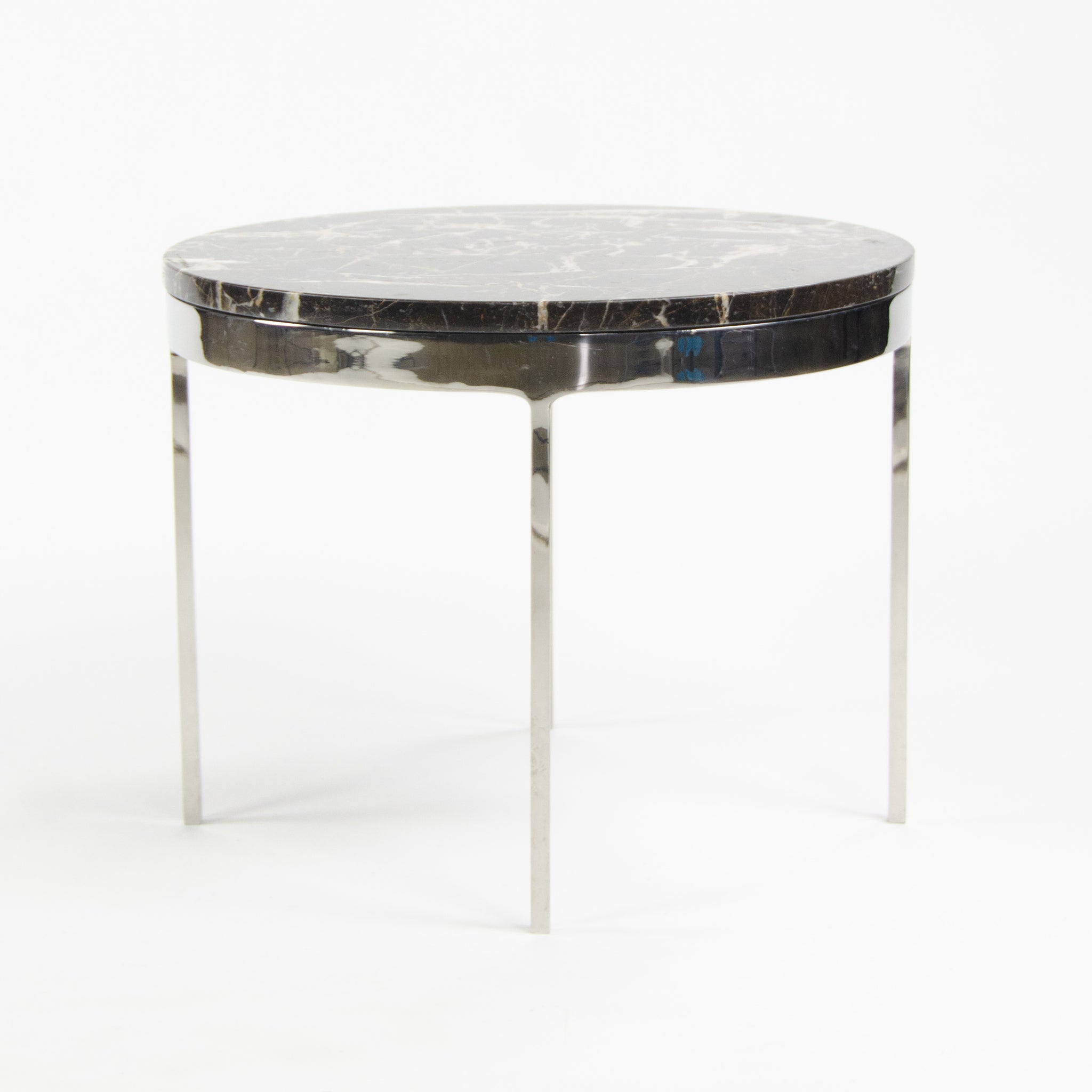 SOLD Nicos Zographos Designs Limited Stainless Marble Side Table