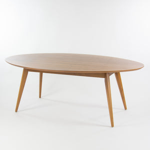 Custom Jens Risom Knoll 78 in Oval Walnut Dining Conference Table