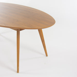 Custom Jens Risom Knoll 78 in Oval Walnut Dining Conference Table