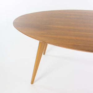 Custom Jens Risom Knoll 78 in Oval Walnut Dining Conference Table