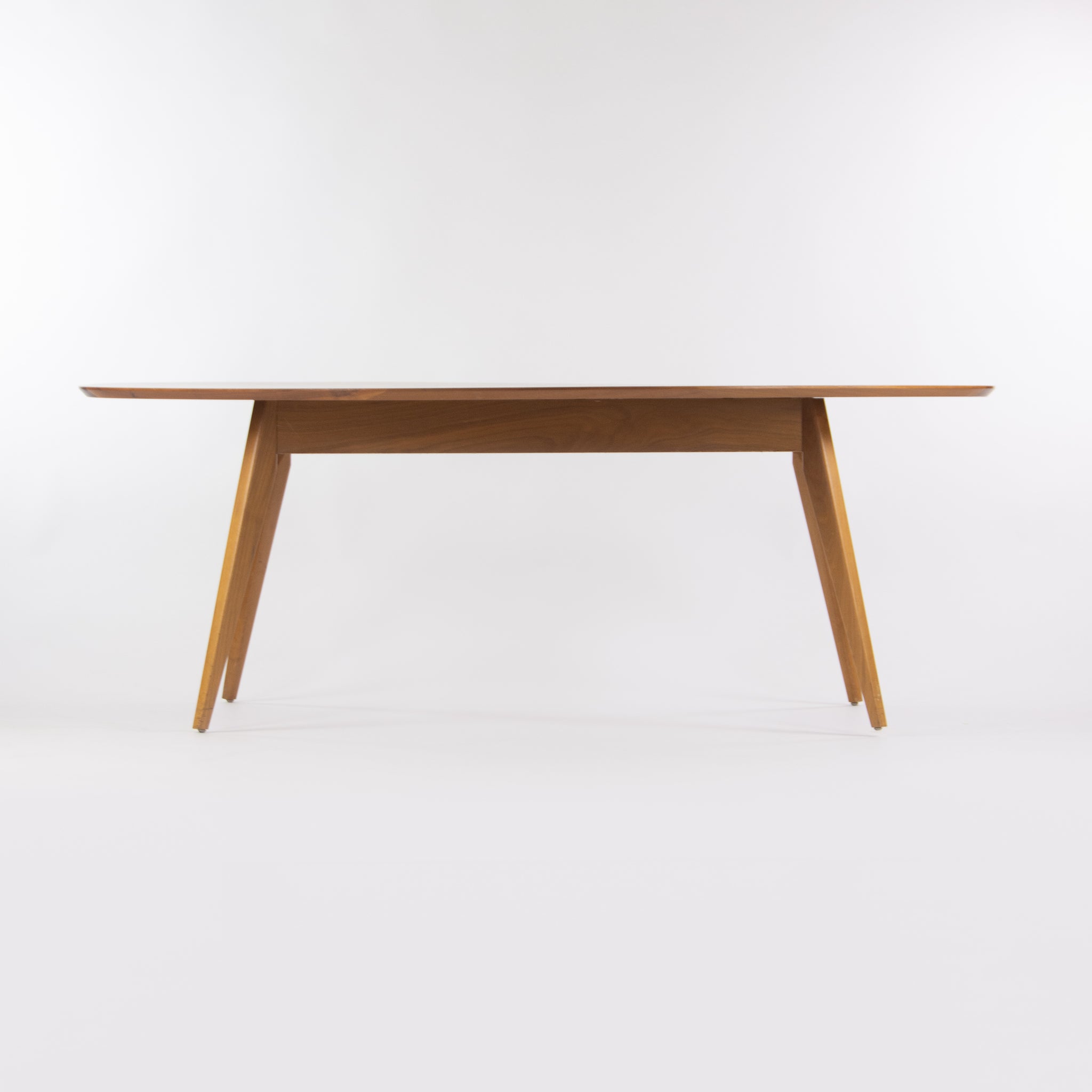 Custom Jens Risom Knoll 78 in Oval Walnut Dining Conference Table