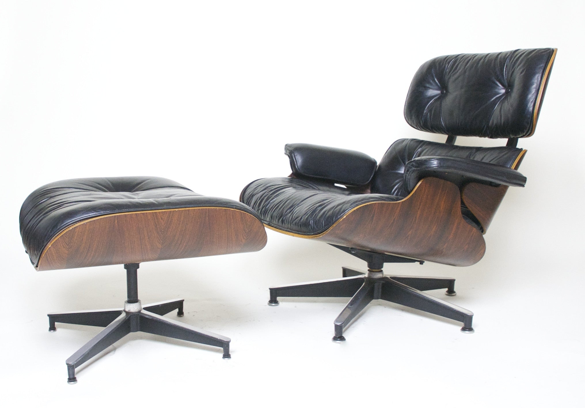 SOLD 1970's Herman Miller Eames Lounge Chair & Ottoman Rosewood 670 671