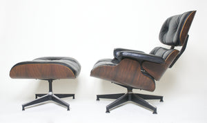 SOLD 1970's Herman Miller Eames Lounge Chair & Ottoman Rosewood 670 671