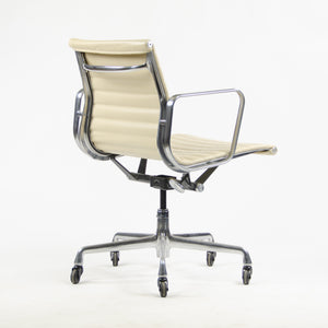 SOLD Herman Miller Eames Aluminum Group Executive Chairs Ivory Leather 2009