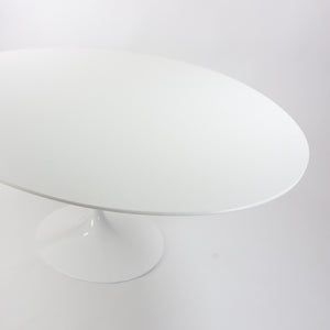 SOLD Eero Saarinen for Knoll 2019 96 inch White Laminate Oval Tulip Dining Table