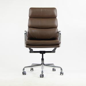 SOLD Herman Miller Eames Soft Pad Aluminum Group High Back Chair 2014 Brown Leather
